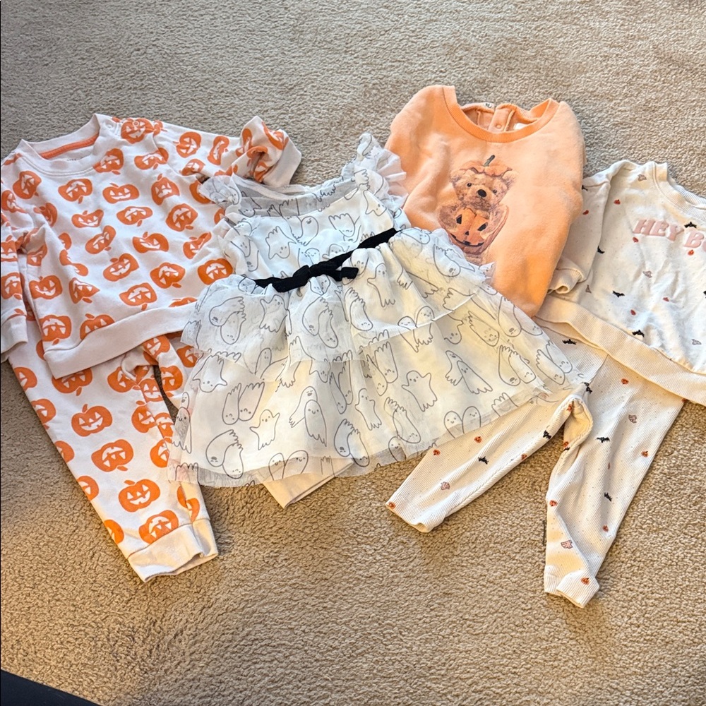 Kids Halloween and Ghost Themed Matching Set